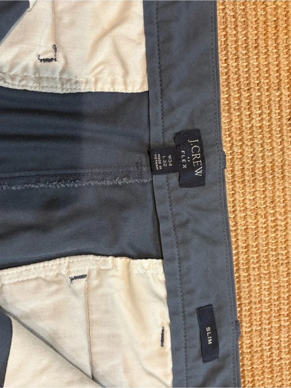 Men's Slim Stretch Pants in Navy Blue
